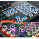 Mechanical Keyboard Black Axis Blue Switch Retro Punk Gaming Keyboard Mouse Headphone Three Piece Set Cable for Desktop Loptap