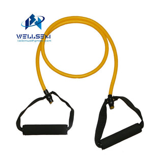 Buy yellow Elastic Yoga Pull Rope Fitness Resistance Bands Exercise Tubes Practical Training Elastic Band Rope Yoga Workout Stretch Band