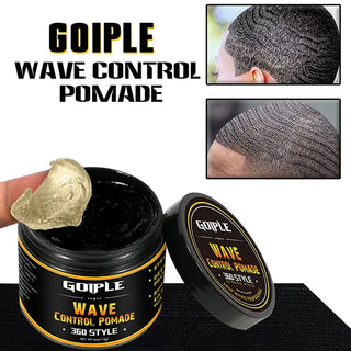 GOIPLE 113G Wavy Pattern Hair Clay Long Lasting Hold Curly Waves Hairstyle Grease Products for Men 360 Wave Shaping Pomade Gel