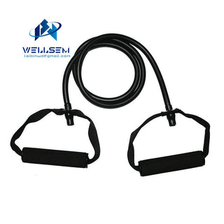 Buy black Elastic Yoga Pull Rope Fitness Resistance Bands Exercise Tubes Practical Training Elastic Band Rope Yoga Workout Stretch Band