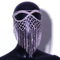 Luxury Tassel Rhinestone Mask for Face