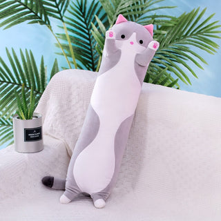 Buy gray Cat Plush Toy Body Pillow