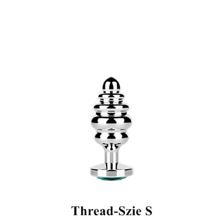 Buy thread-size-s Stainless Steel Butt Plug Anal Massager Spiral Beads Stimulation Thread Anal Plug Anus Sex Toy for Adult Couples SM Products