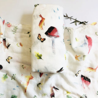 Buy rabbit Muslin Swaddle 120x120 Baby Blanket Bamboo Fiber Baby Blankets Newborn Swaddle Stroller Newborn Blanket Pielucha Dropshipping