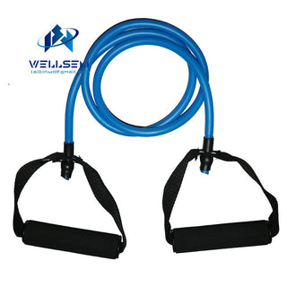 Buy blue Elastic Yoga Pull Rope Fitness Resistance Bands Exercise Tubes Practical Training Elastic Band Rope Yoga Workout Stretch Band