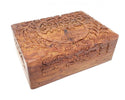 Tree of Life Hand Carved Wood Box 5"x7"