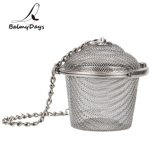 Stainless Steel Tea Strainer Locking Tea Infuser Filter Mesh Tea Ball Seasoning Herb Spices Ball Strainer Kitchen Accessories