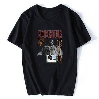 Notorious Big Shirt Mens Short Sleeve Biggie Smalls Tshirt Hiphop Rock Biggie Smalls T Shirt Male Notorious B.I.G. T Shirts