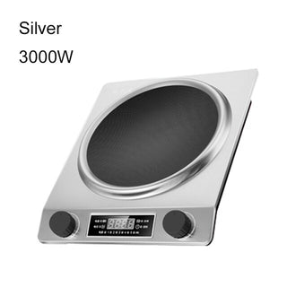 Buy silver Electric Induction Cooker Waterproof 3000W High Power Concave Stove Hotpot Cooker Intelligent Home Commercial Hot Pot Cookware