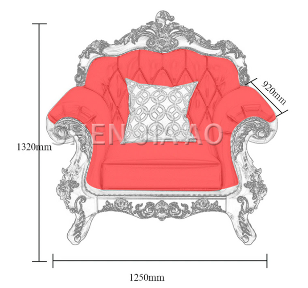 European Leather Sofa Luxury Solid Carved Sofa